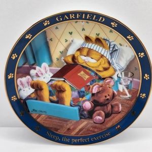 Garfield Collector’s Plate Danbury Mint - sleep the perfect exercise